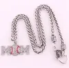 Pendant Necklaces Selling Antique Plated MOM Red Volleyball Necklace Link Chain