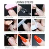 False Nails Clou Beaute 240pcs/Box Nail Tips Art Decoratie Volledige omslag Pers op Quick Building Acryl Fingernail Manicures Tool