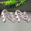 Pfeife Mini-Huka-Glasbongs Bunte Metallform Klassischer rosa Glas-S-Kessel und Wasserpfeifenzubehör