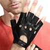 Guanti Five Fingers Guanti in pelle da uomo mezze dita fitness sport guida antiscivolo forte resistente all'usura guida retrò guanto in pelle di pecora da moto 231117