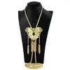 ペンダントネックレスSunspicems Chic Algerian Necklace Women Butterfly Kravash Long Sliding Chain Tassels花嫁ウェディングジュエリーギフト