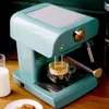 Máquina de café expresso automática 220v com espuma de leite embutida, cappuccino, latte, máquina de café com design retrô vintage214y