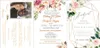 Card de caneta de pincel em aquarela Card de impressão de impressão de casamentos de impressão Modelos de convite de casamento Design personalizado 50pcs 230417