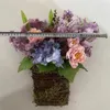 Dekorative Blumen, künstliche Simulationsblume, Rattankorb, hängende Tür, hängende Wildblumen, Kranz, Ornamente, Geschenke, Heimdekoration für die Veranda