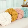 Cushion/Decorative Round Nordic Velvet Cushions Three-strand Rope Disc Flower Sofa Back Hand-woven Office Chair Cushion