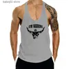 Męskie topy zbiornikowe męskie top gym dystans singlets Singlets Fitness Clothing trening bawełniany koszulka bez rękawów Summer