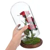 Decorative Flowers Led Immortal Llight Glass Simulation Shade Micro Rose Flower Home & Garden