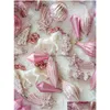 Decorazioni natalizie Albero di Natale Palla decorativa colorata Stella rosa Forma di caramella Scintilla brillante Piccolo regalo da amici parenti Dr Dhxjv