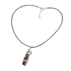 Chaînes Mode Collier En Pierre Naturelle Cordon En Cuir PU Phoenix Pendentif Cristal Quartz Bijoux Pour Hommes Femmes