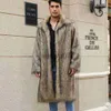 Herren Pelz Kunstpelz Vintage Mode Mann Langer Pelzmantel Kunstpelz Flauschige Jacke Dicker Langarm Pelziger Mantel 2023 Winter Outfits für Mann J231117