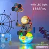 Bloki Moc Space Micro Building Bloks Spaceman Figurs Astronauta z wyświetlaczem LED LED Diamond Mini Cegle Zabawki dla dzieci Prezenty