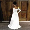 Ubranie etniczne sukienki Maxi Afrykańskie kobiety V-Collar Party Long Rleeve Fashion Solidna seksowna podzielona talia Suknie vestidos Formalne femme