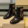 Ritslaarzen Winter geruite laarzen Dames Designer laarzen Klassieke stijl schoenen Martens geruite lederen Chelsea laarzen 5 kleuren