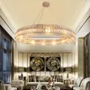 Chandeliers Luxury K9 Crystal Pendant Chandelier Ring E14 Led Bulb Lighting For Living Dining Bedroom Interior Ceiling Lamp Decor Lustres