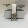 Lowees Belt Designer Luxury Fashion Top Quality Mooth Buckle Pattern Men's Belt Enkelt och fashionabla mångsidiga herr- och kvinnors bälte röda bälten 1