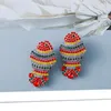 Stud Earrings Rhinestone Little Red Fish For Women Animal Colorful Fashion Charm Jewelry Statement Girl Party Gift