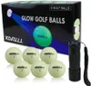 Golfbollar 6 Packs Glow Golf Balls For Night Sports Tournament Fluorescerande Glow in the Dark Long Light Light Luminous Night Golf Ball 230414