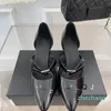 2023-Designer luxury coco dress shoes mid heel chunky pump genuine leather woman fashion shoe loafers mocassins leisure shoes size 35-41 sandals