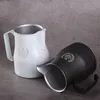 Süt Jugs 304 Paslanmaz Çelik Süt Köpüklü Sürahi Espresso Kahve Barista Latte Latte Kupası Cappuccino Krem Çeyrek Maker Jug 230417