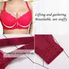 Bras New Plus taille BRA UltraHin Lace Bralette for Woman Raceback Push Up Cotton Brassiere Undercwire C D E Cup Bras Underwear 105E P230417