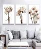 Pinturas estilo nórdico moderno flor transparente a4 pintura de lona arte impressão cartaz imagem casa decoração de parede simples decor8272017