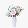 Dekoracyjne kwiaty wieńce 1pc 28cm sztuczny Penoy hortangea kwiat jedwabny jedwabny Fake Fallwer Wedding Home Party Tabil