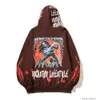 Designer hoodie herensweatshirts mode streetwear high street fashion vlam vagevuur spookklauw print heavy metal rock hoodie insi hoodie