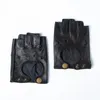 Fünf-Finger-Handschuhe, Winter, fingerlose Handschuhe aus echtem Leder für Herren, schwarze Halbfinger-Handschuhe für Fitnessstudio, Training, Fitness, Fahren, echte Rindsleder-Handschuhe, Damenhandschuhe 231117