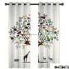 Curtain 2021 3D Curtain Animal Tree Children Room Curtains Modern Fashion Ktv Drapes Cortinas Blackout Drop Delivery Home Garden Home Dhkfj