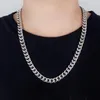 Catene Italia Collana in argento sterling 925 con pendente da uomo di moda Classica vera catena cubana spessa spessa pura da 10 mm Gioielli da uomo