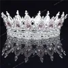 Tiaras e coroas vintage de cristal, rainha real, rei, masculino/feminino, concurso, baile, diadema, enfeites de cabelo, casamento, acessórios de joias de moda, joias de cabelo