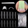 False Nails 504 Pcs/bag XXL Supper Long C Curved Straight French Nail Tips Flat Square Fake Styling Accessories Manicure Tools