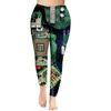 Women's Pants & Capris Classic 3D Electronic Core Pattern Print Elastic Slim Fit Street Personalized