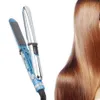 Hair Curlers Straighteners Stainless Steel Hair Straightener Curling with 3 Temperature Regulation Styling Tools Blue Hair Styling297E