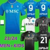 23 24 Maglie Maglia Napoli Maglie da calcio Napoli Osimhen Kvaratskhelia Anguissa Maradona SSC Valentine's Day Halloween Terzo 2023 2024 KIDS Kit Fan Player Shirt Football Shirt