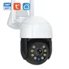 Nieuwe Tuya 5MP PTZ Wifi IP Camera Outdoor 4X Zoom AI Menselijk Detecteren Draadloze Camera H.265 P2P Audio 1080 P Beveiliging CCTV Camera