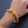 Bangle 24K Luksusowa bransoletka Dubai Gold Women Bride India Prezent biżuterii można otworzyć 231116