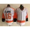 Vintage herr hockey''nhl '' tröjor 16 Bobby Clarke 1 Bernie Parent 8 Dave Schultz 7 Bill Barber 27 Ron Hextall 88 Eric Lindros 26 Brian Prop Black