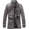 Jaquetas de grife outono e inverno comprimento médio gola pu lavado motocicleta couro de pelúcia jaqueta casual roupas masculinas 1s
