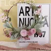 Decorative Flowers Spring Wreath Orchid Decoration Hanging Hoop Colorful Farmhouse Door Hanger Household Accessories