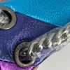 Kurt Geiger Mini Kensinigton axelväskor Verkliga läderhandväska Rainbow Micro Fiber Leather Eagle Head Luxury Deigner Bag Cross Body Purse med full