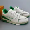 Designer tränare sneaker virgil casual skor kalvskinn läder abloh svart vit grön röd blå läder överlägg plattform utomhus promenad låg sneakers storlek 36-45