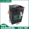 Batterie Li-ion 60V, 40ah, 50ah, 60ah, avec chargeur, Lithium polymère, parfaite pour Tricycle, moto, vélo électrique, Scooter