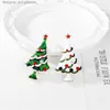 Pins Brooches Rinhoo White Christmas Tree Brooch For Women Fashion Xmas Tree Snowman Gift Box Colored Bells Tassel Lel Pins New Year JewelryL231117