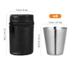 Bouteilles d'eau S Tasses En Acier Inoxydable Verres En Métal Tasse À Boire Argent En Vrac Camping En Aluminium Maison Portable 30Ml Espresso Bière Voyage