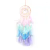 Decorative Figurines Colorful Wish Dream Catchers LED Light Catcher Kids Bedroom Wall Hanging Decoration Art Ornament Craft Gifts