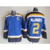 Mens 1996 Vintage # 2 Al Macinnis Hockey''nhl '' Jerseys Blue Centred Shirts 2002 Nation Team Black Red A Patch M-xxxl