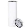 Sublimatiemokken Tumblers 20 Oz RVS Recht Blank wit Tumbler met deksel en rietje voor warmteoverdracht DIY-cadeau Koffiefles Lokaal magazijn nieuw