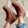 Boots Botines Semelles Compenses Pork Femme chaussures dcontractes Avec Fermeture Clair Latrale Collection Automne 2021 T231117