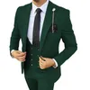 Ternos masculinos Blazers Noivo Masculino Casamento Prom Homens Verde Slim Fit Smoking Formal Business Work Wear 3 Pcs Define Jaqueta Calças Colete 231116